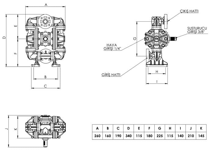 VP05 plastic body dimensional drawing