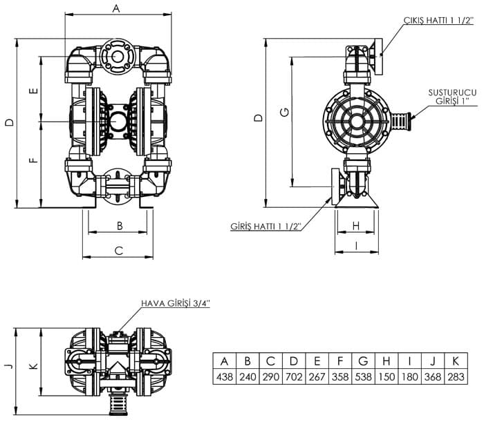 VP15 plastic body dimensional drawing