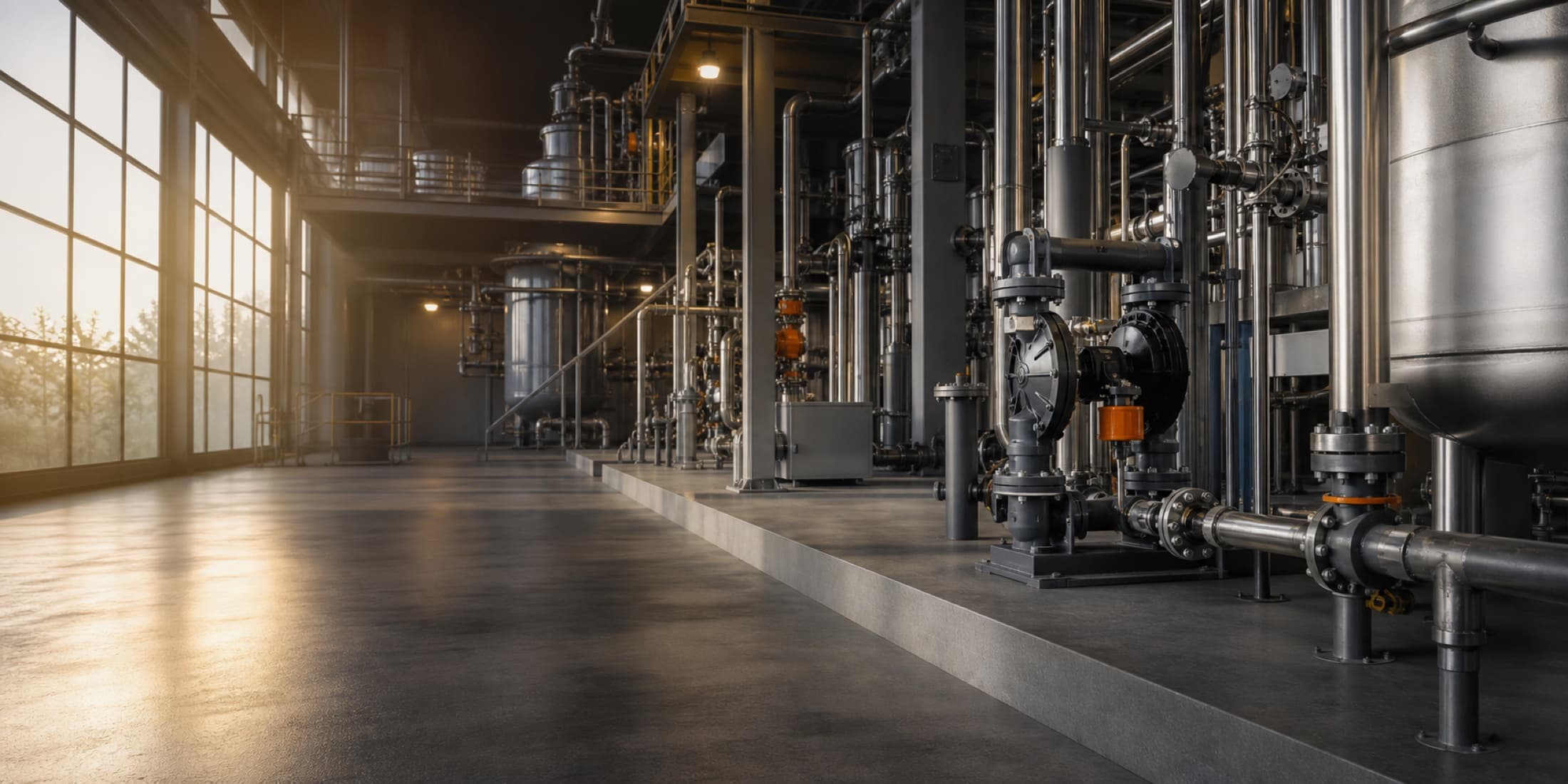 Industrial process installation supported by Vesta pump technology